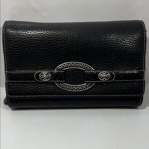 Elegant Black Leather Clutch